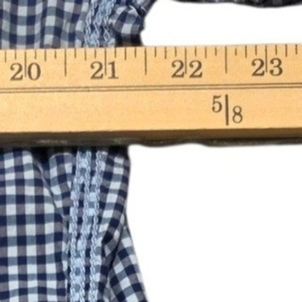 Robert Graham Button Down Mens Large Blue Gingham Plaid Long‎ Sleeve Shirt